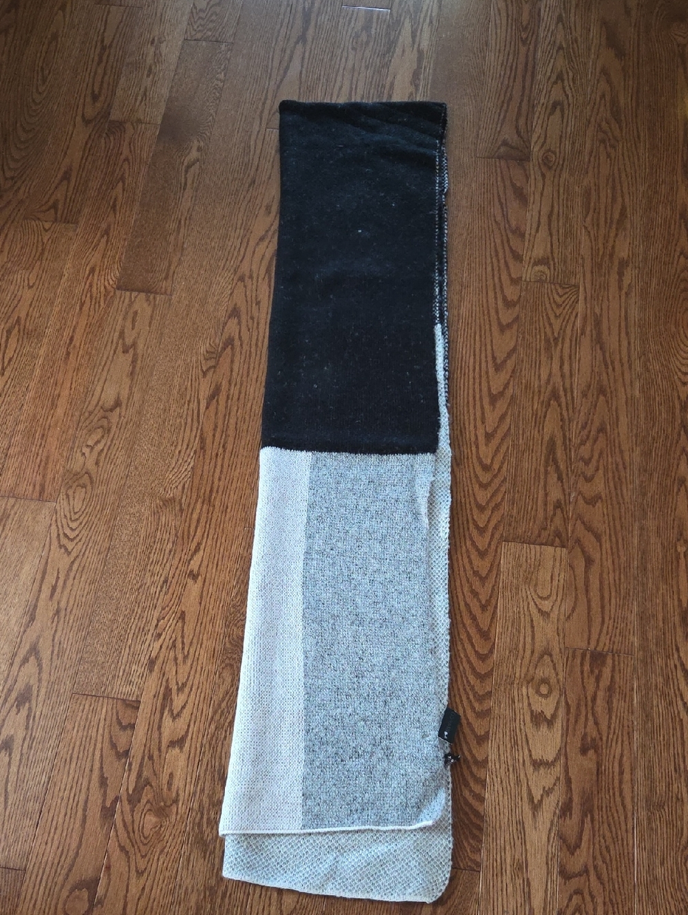 RW&CO. Pink and Cream Mélange Knit Scarf